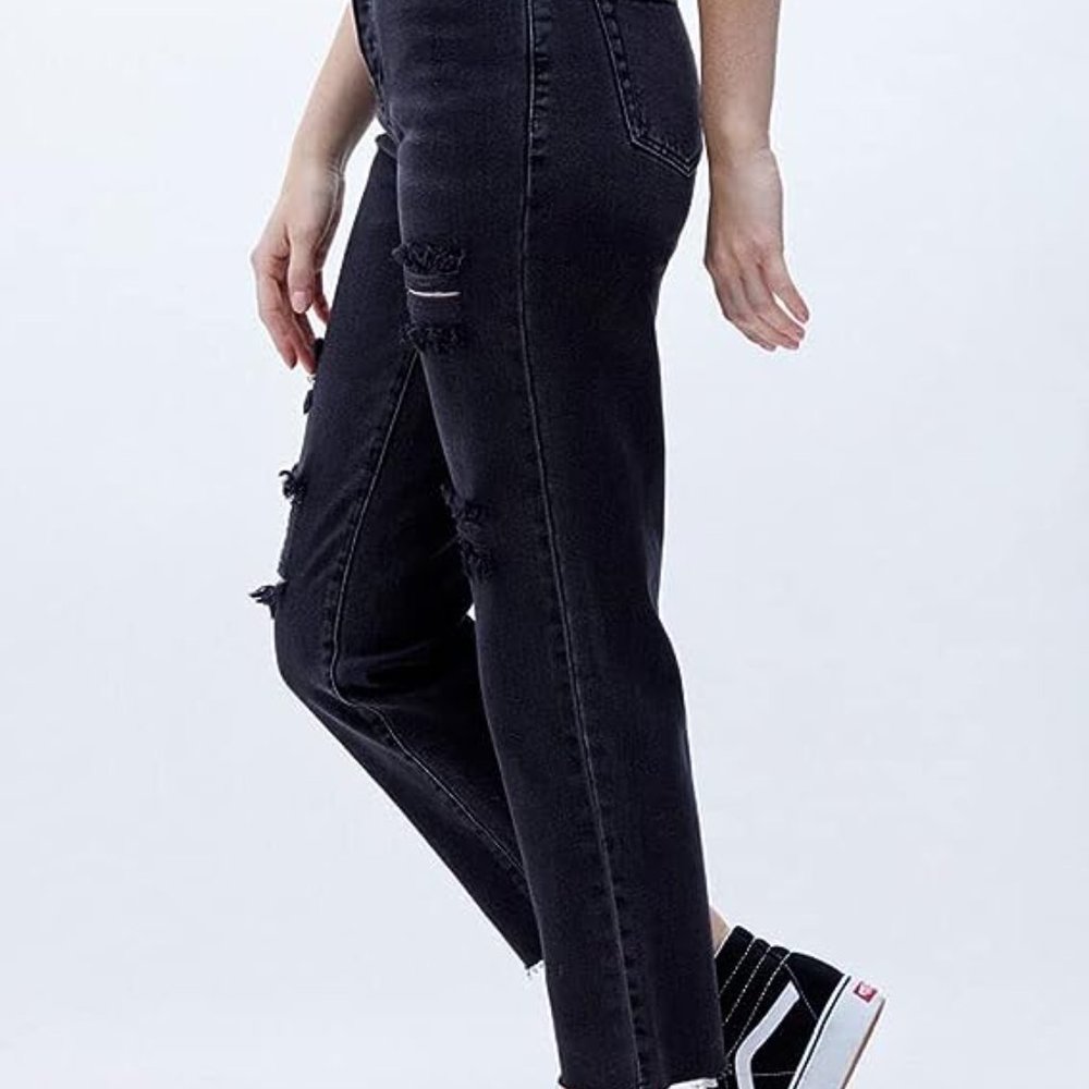PacSun Black High Waisted Straight Leg Jeans